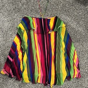 AMUR colorful strapless dress